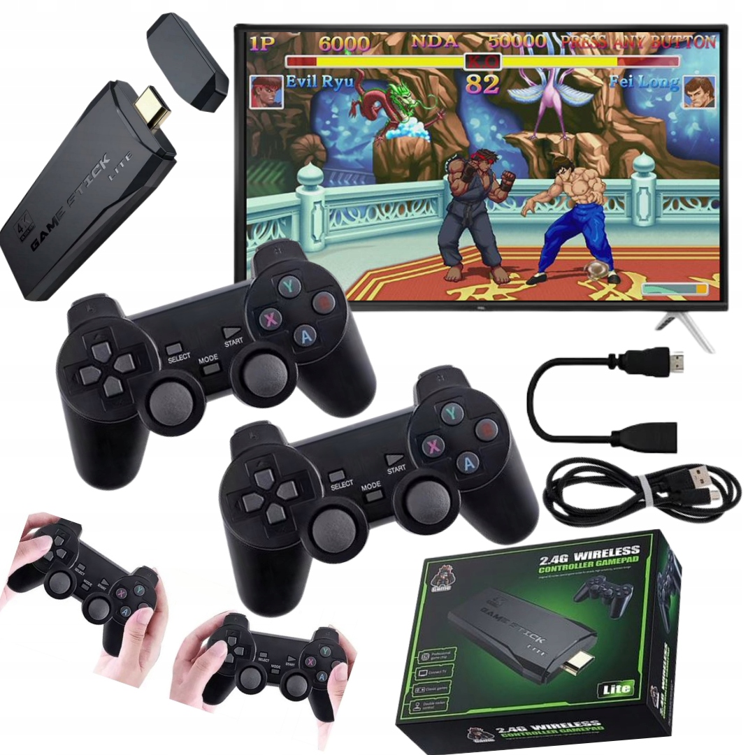 Konsola Emulator Do Telewizora Kultowe Gry 20000 Gier 2 Pady, 20 Tyś Gier