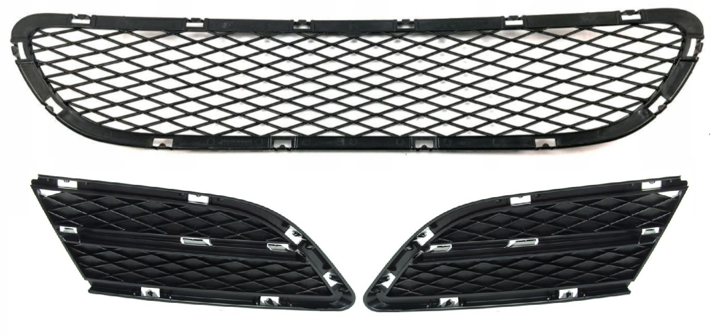 Bmw 3 E90 E91 2008-2012 Atrapy V Nárazníku Přední Sada 3 Kusy Nové