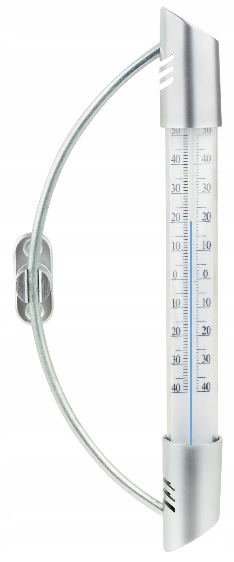 

Termometr zewnętrzny okienny srebrny duży 24 cm