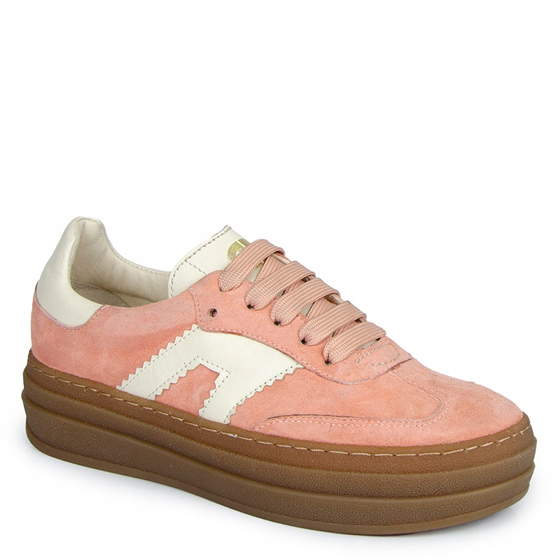 Carinii B9989 Kožené Tenisky Pudrové 37