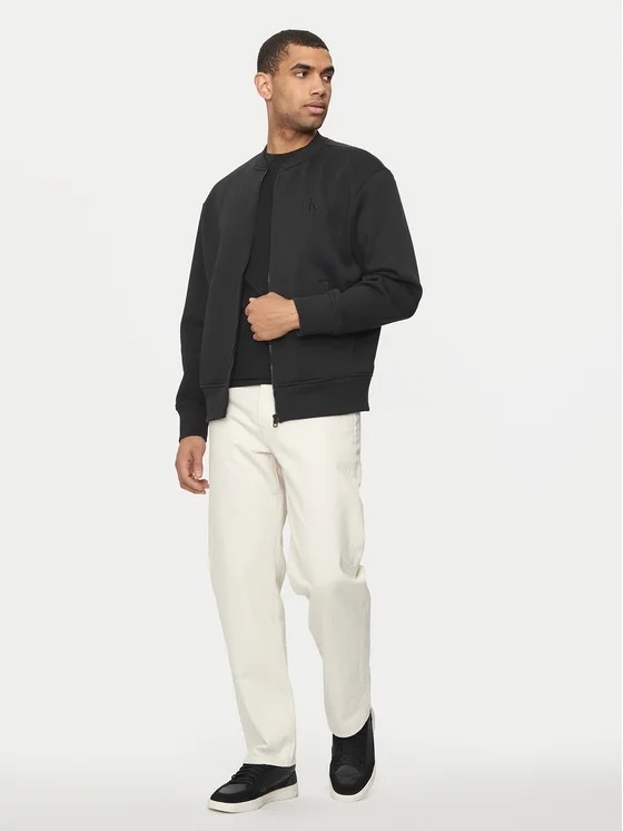 Calvin Klein Jeans Pánská Mikina Relaxed Fit Monologo J30J325915 Beh R XXL