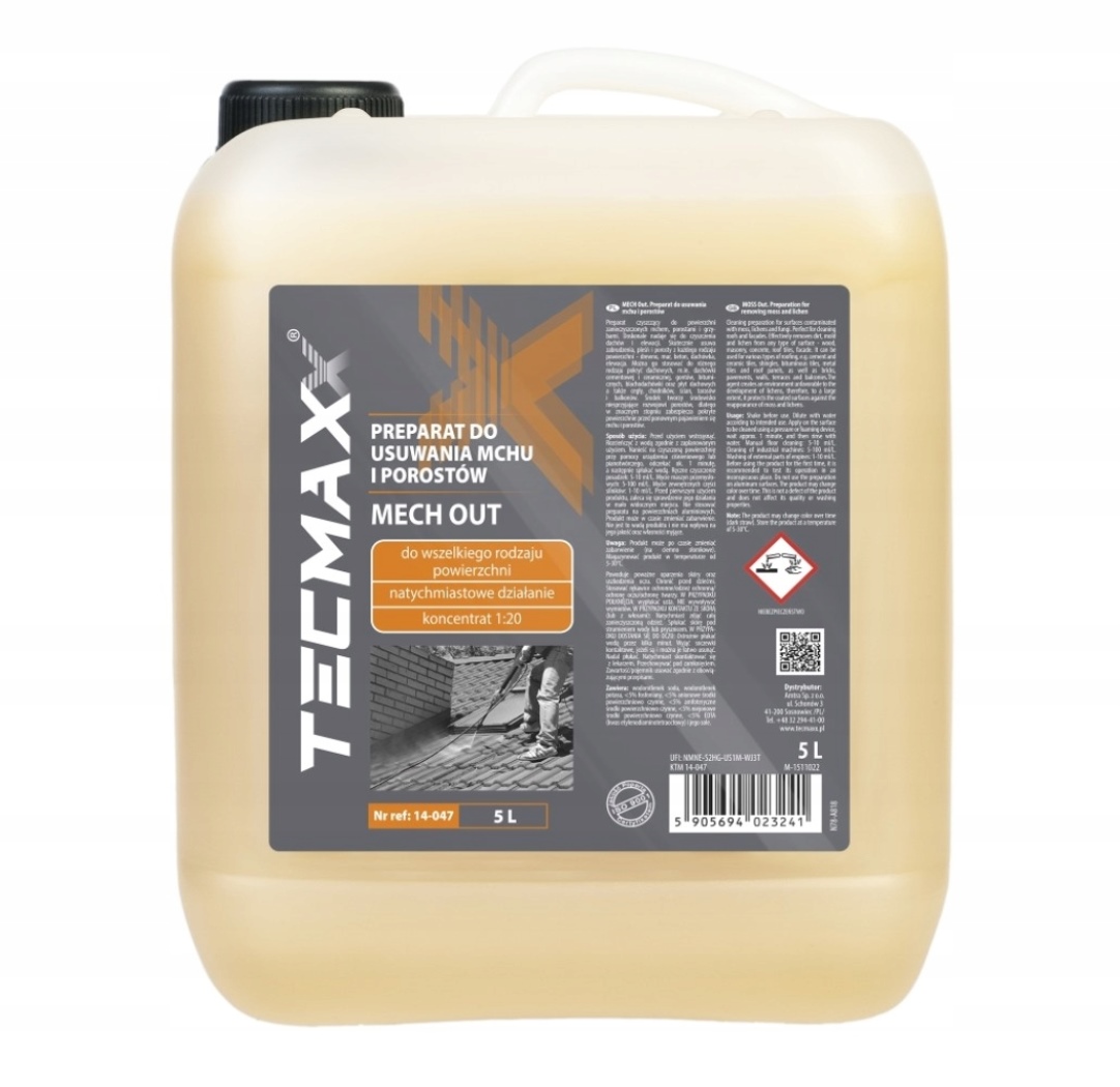 Levně Mech Out Pro Odstranění Mechů Řas Hub Ze Střech A Fasád 5L Tecmaxx