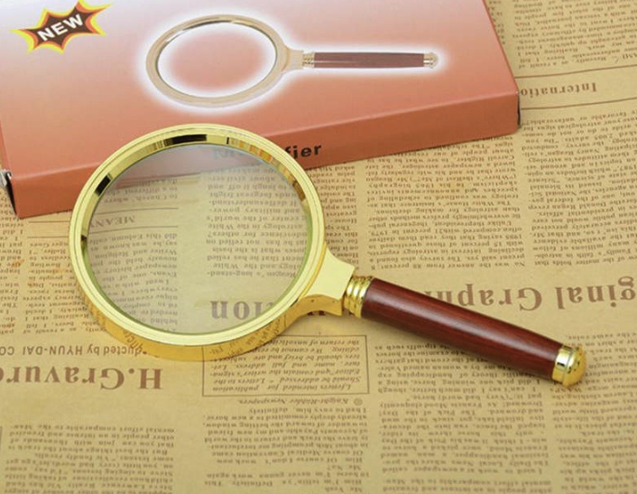 LUPA RĘCZNA KLASYCZNA ZŁOTA SZKŁO 60mm Marka VERK GROUP