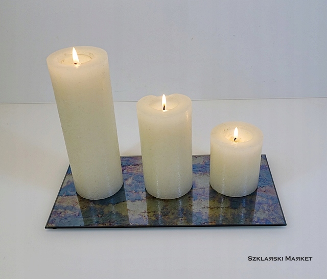 

Podstawka pod świece z lustra antycznego 12x24 cm