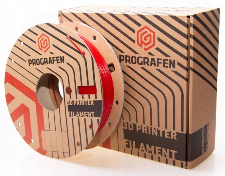Filament czerwony PLA RED ProGrafen 1kg 1,75