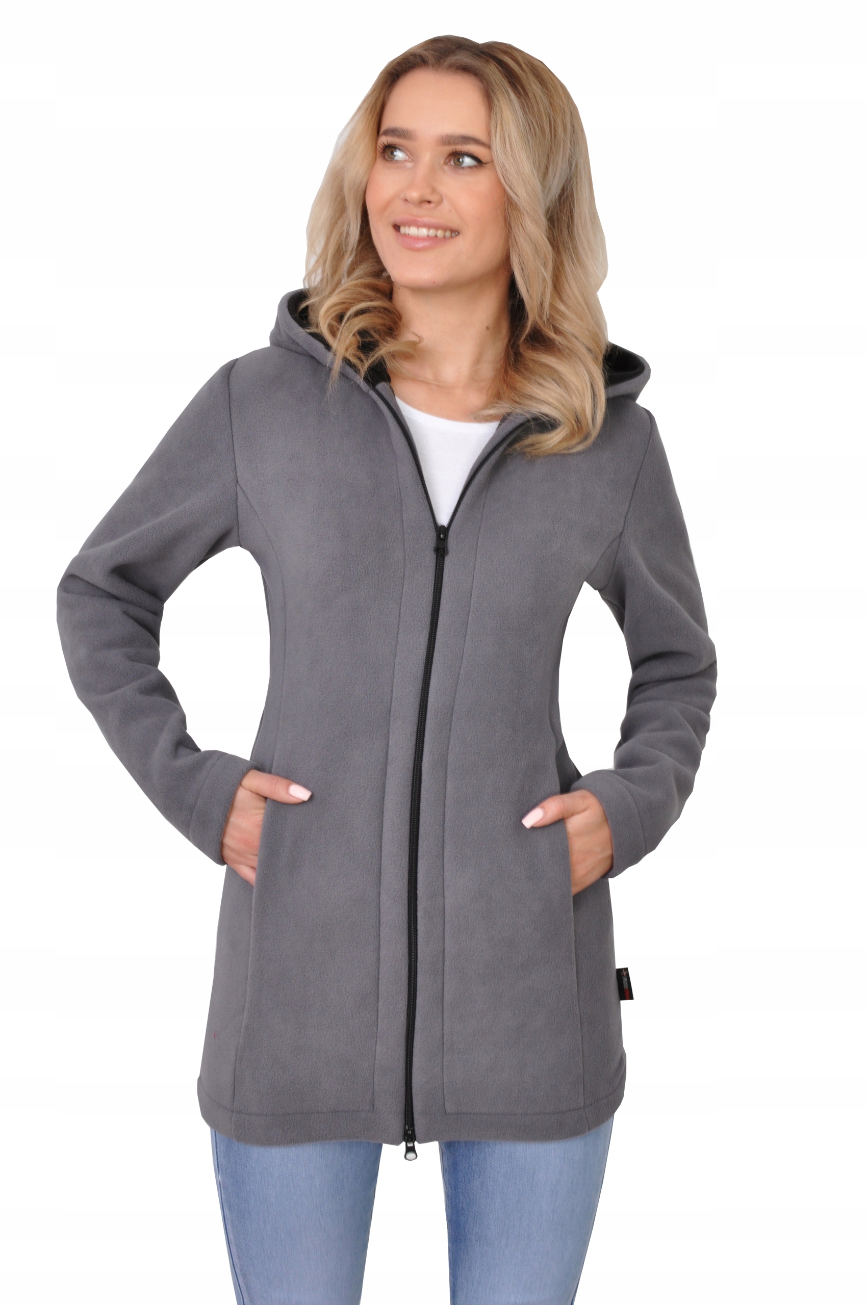 POLAR DAMSKI DŁUGI CIEPLUTKI - JAKOŚĆ!! 320g/m2-S Model GRAFIT 320