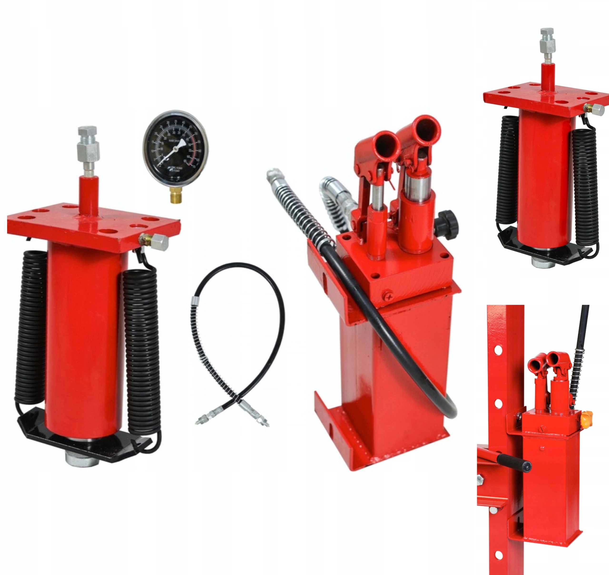 Zestaw Prasa 50T 2-STOPNIOWA POMPA SIŁOWNIK ZEGAR