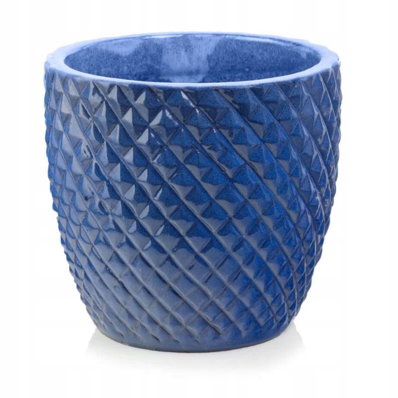 Niebieska donica ceramiczna mrozoodporna 38 cm Polnix Glazed 28.051