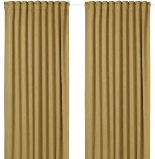 Ikea Majgull zatemňovacie záclony 145x300 béžovo-žlté