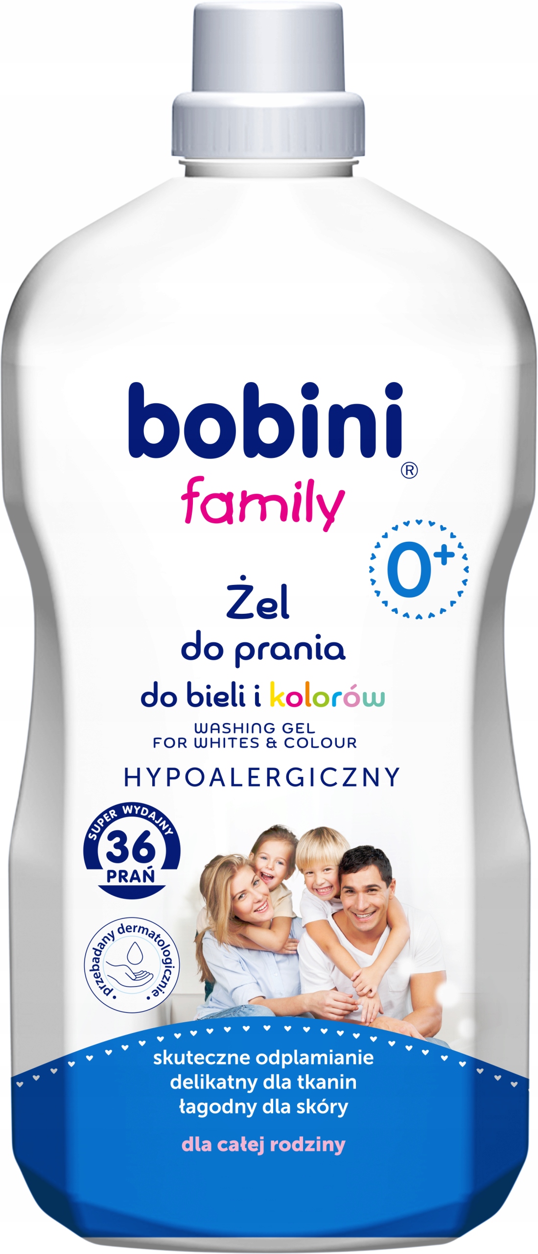 

Bobini Family Żel do prania do bieli kolorów 1,8L