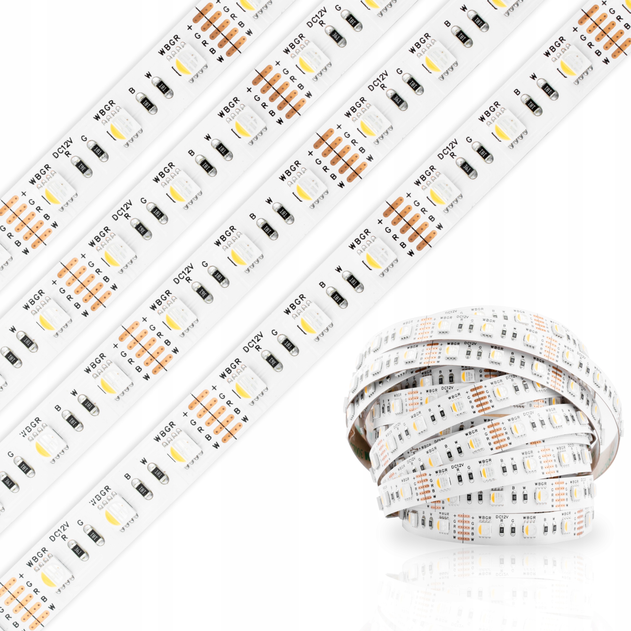 Led pásek Pásek Barevný Rgb Teplý 12V 72W 300LED 5050 12mm 5m Lumiled