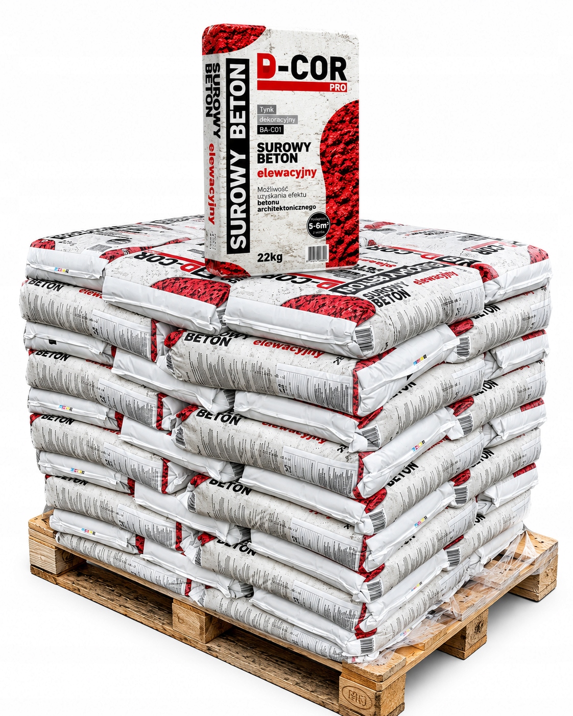 Vnější fasádní omítka Beton architektonická Velkoobchod 50 x 22 kg 270-300 m2
