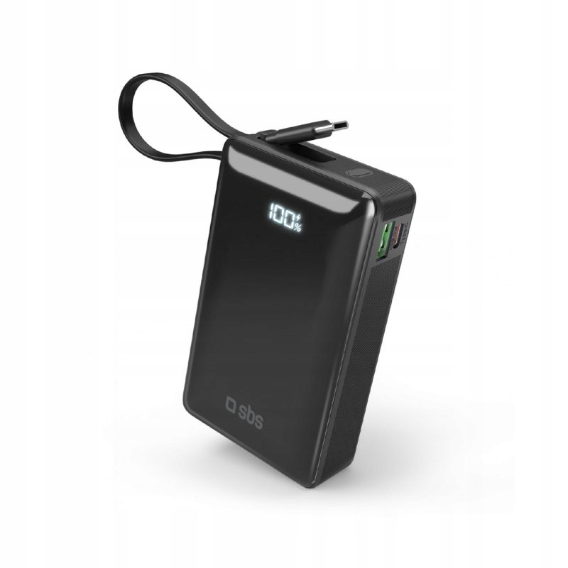 Powerbanka 20000 mAh Usb-a Usb-c s vestavěným displejem a 20W Usb-c kabelem