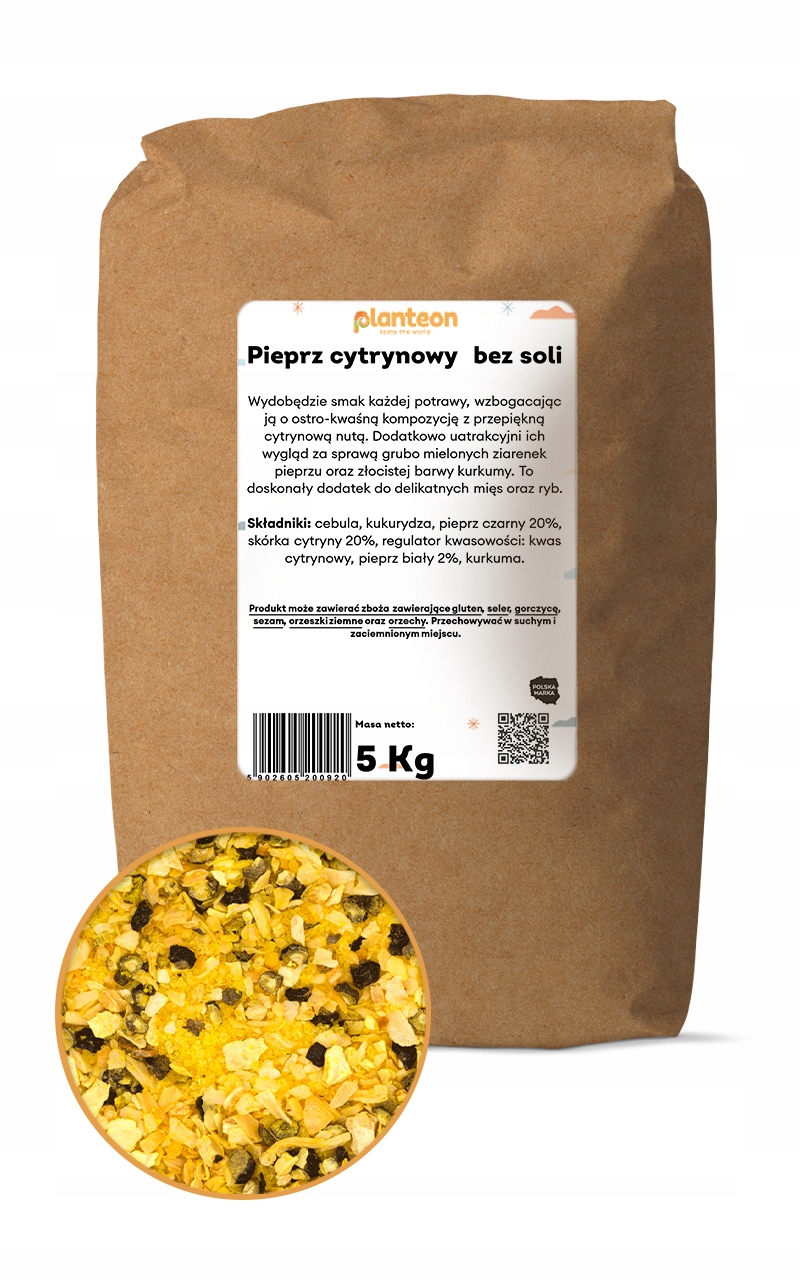 Pieprz cytrynowy bez soli 5kg