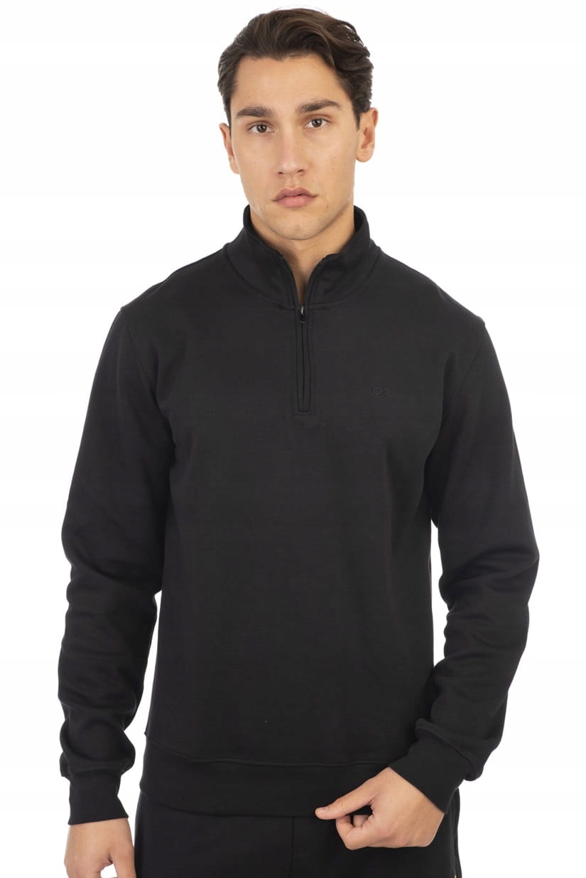 Velká Pánská Mikina se stojáčkem Černá MTOP-1031 Černá Double