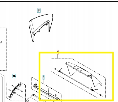 Zadní klapka sekačky LC 153S LC 151 usqvarna 598684119 Originál