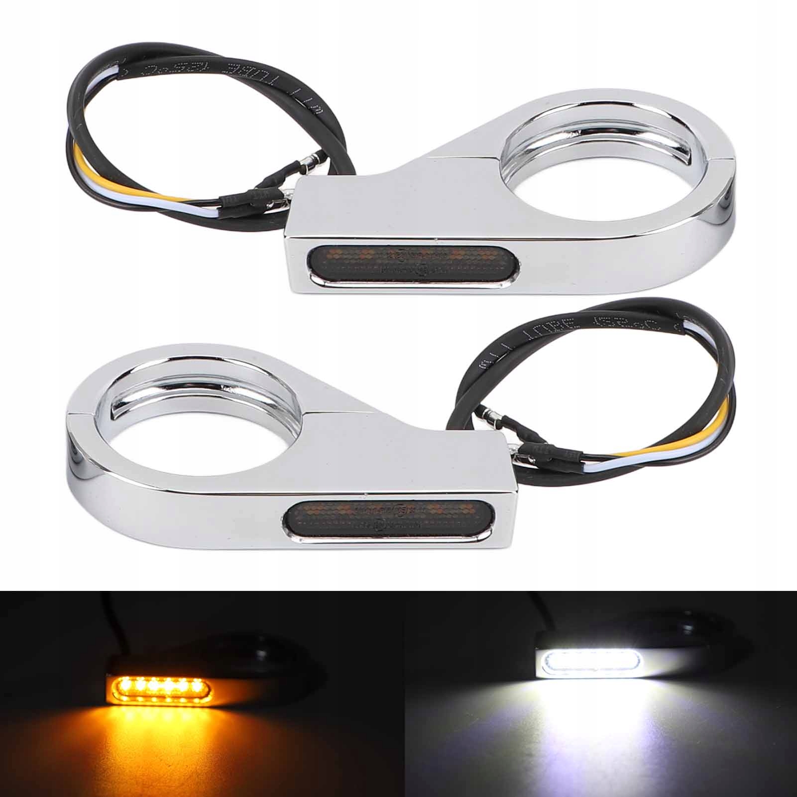 Przedni widelec Kierunkowskazy LED Bursztynowe Producent inny