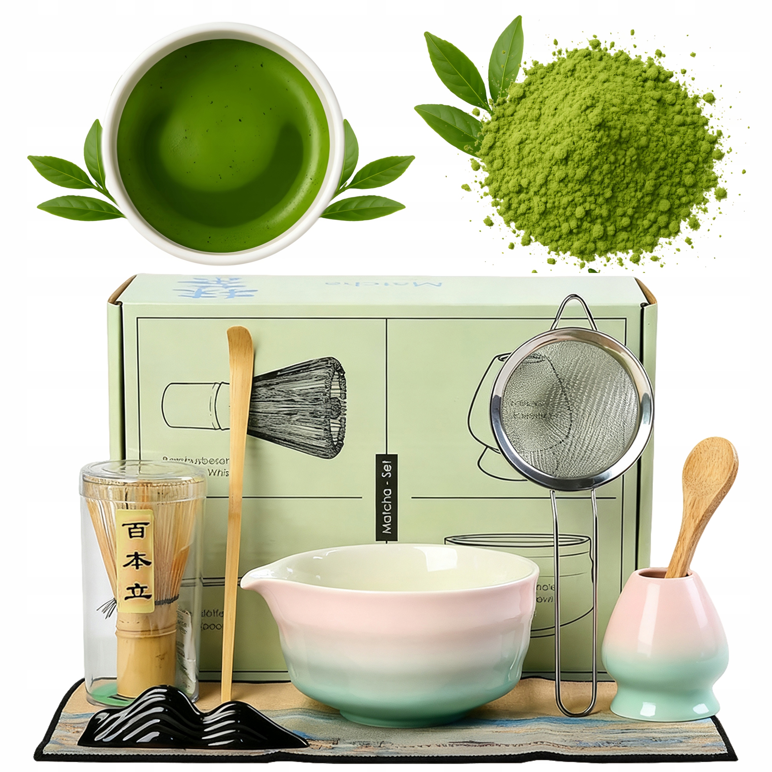 8KS Ruční Čajová Sada Matcha Startovací Sada Pro Mletou Matchu