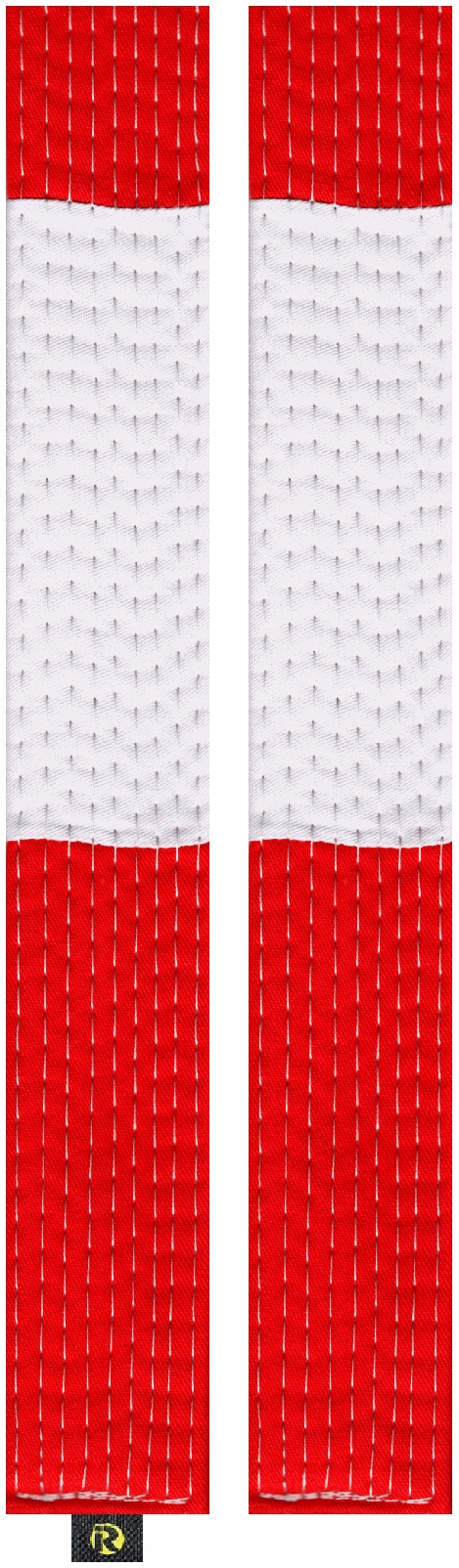 IR - PAS DO KIMONA model PREMIUM kolor BIAŁO-CZERWONY