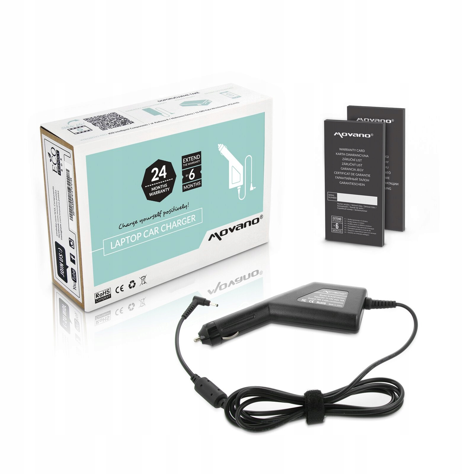 

Ładowarka samochodowa 19V 65W wtyk 3.0x1.1 do Acer