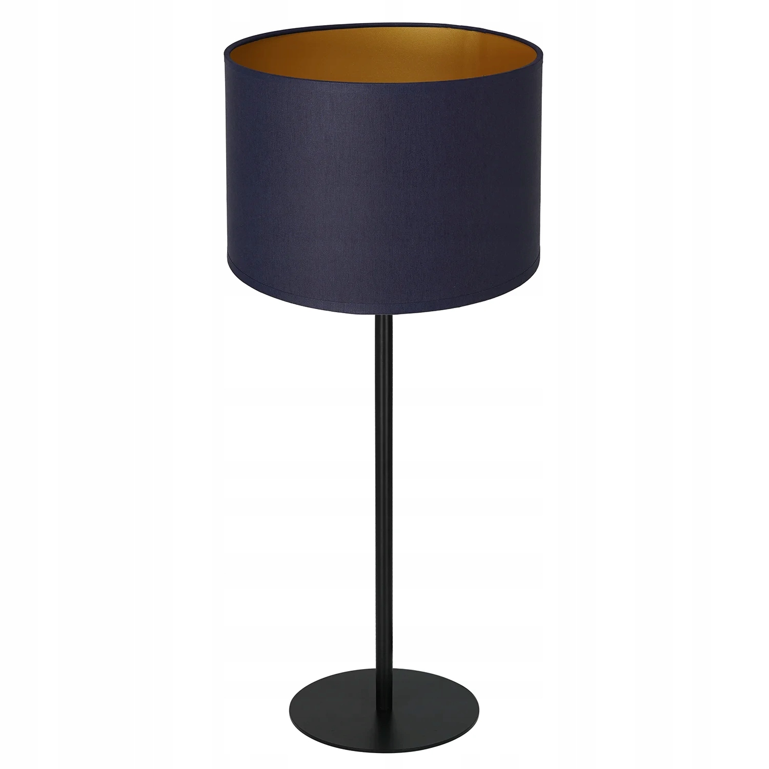 Luminex Stolová lampa Arden Čierna Tmavomodrá Zlaté Vnútro E27 56 cm