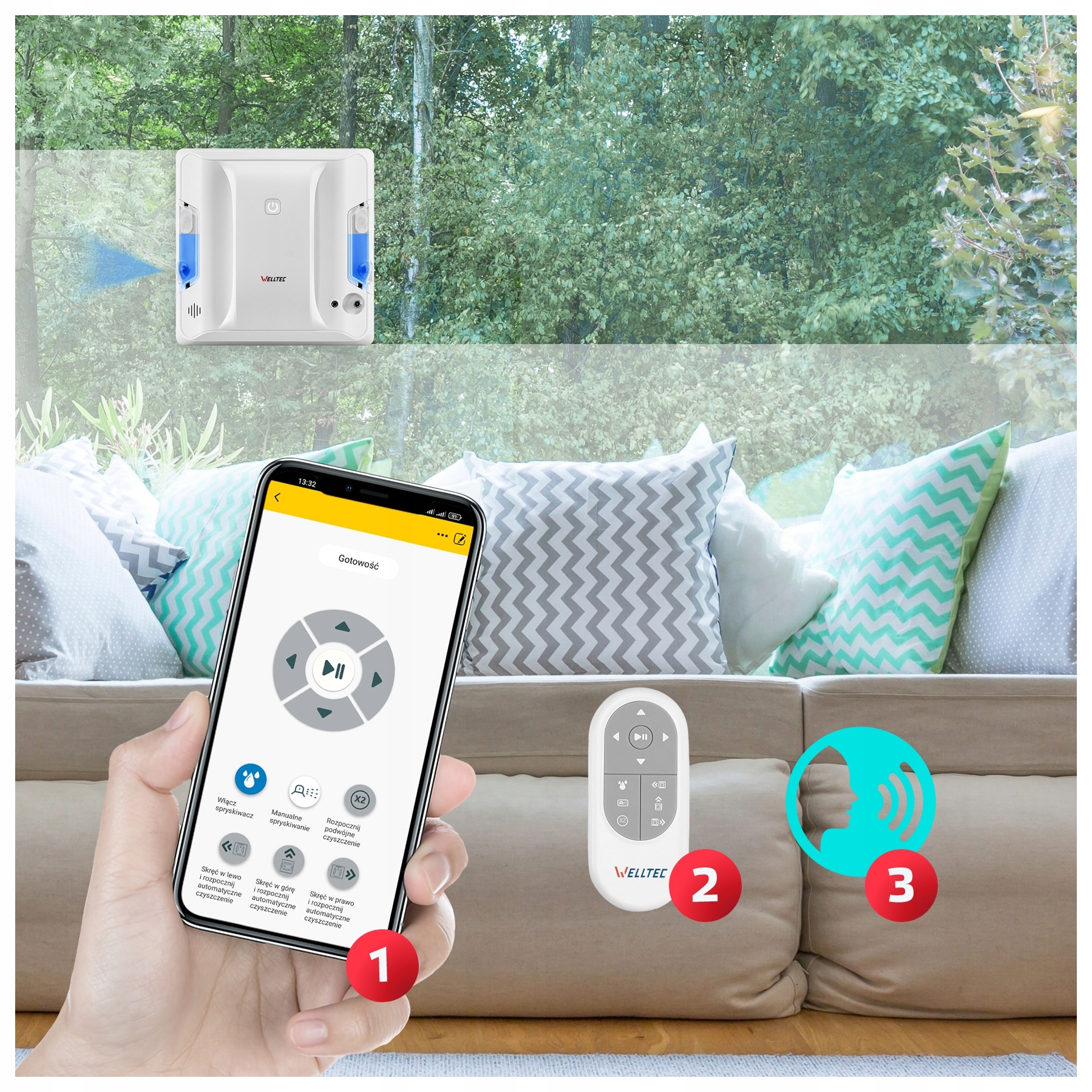 WELLTEC RX4 PRO - MYJKA DO OKIEN | 4000Pa | WiFi | PILOT + AKCESORIA Marka Welltec