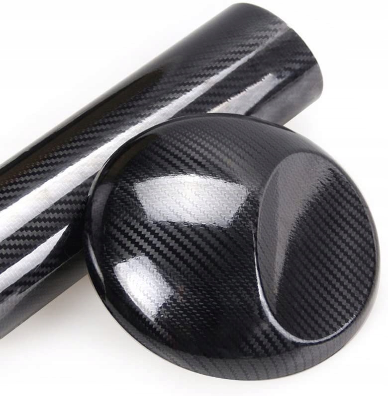 

Naklejka Folia Samoprzylepna Carbon Połysk Czarna