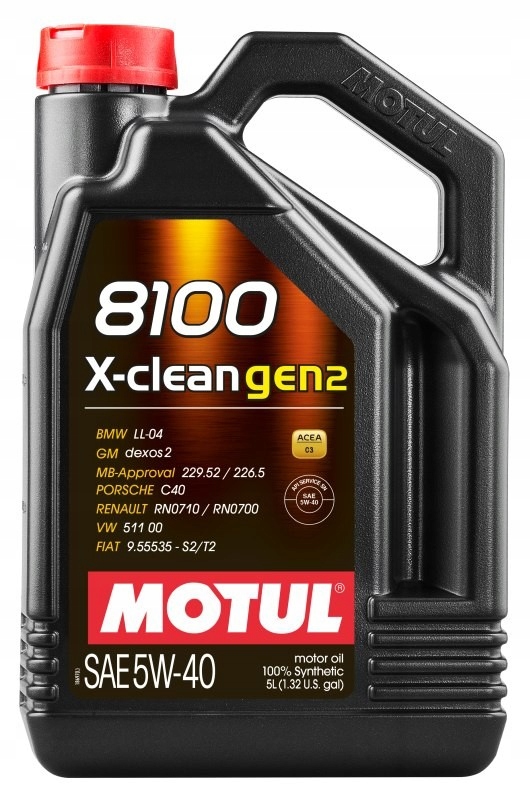 Olej Motul 5V40 5 L 8100 X-clean GEN2 C3 511.00 229.52 226.5 LL04 De