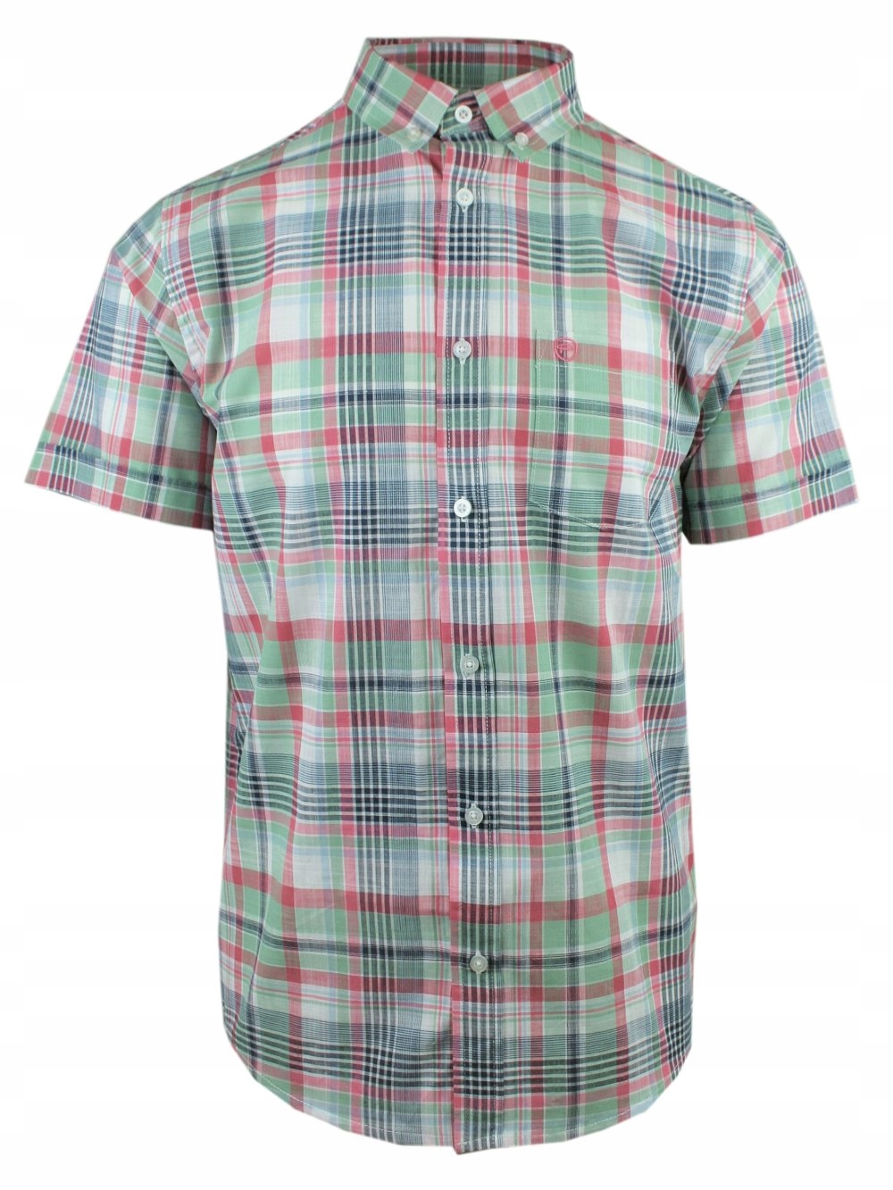 Každodenní pánská košile s krátkým rukávem Pako Jeans Barevná mřížka M