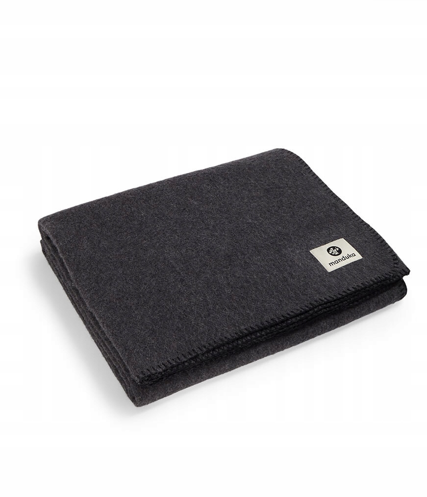 Wełniany koc do jogi Manduka Essential Wool Blanket Thunder 152 x 208 cm