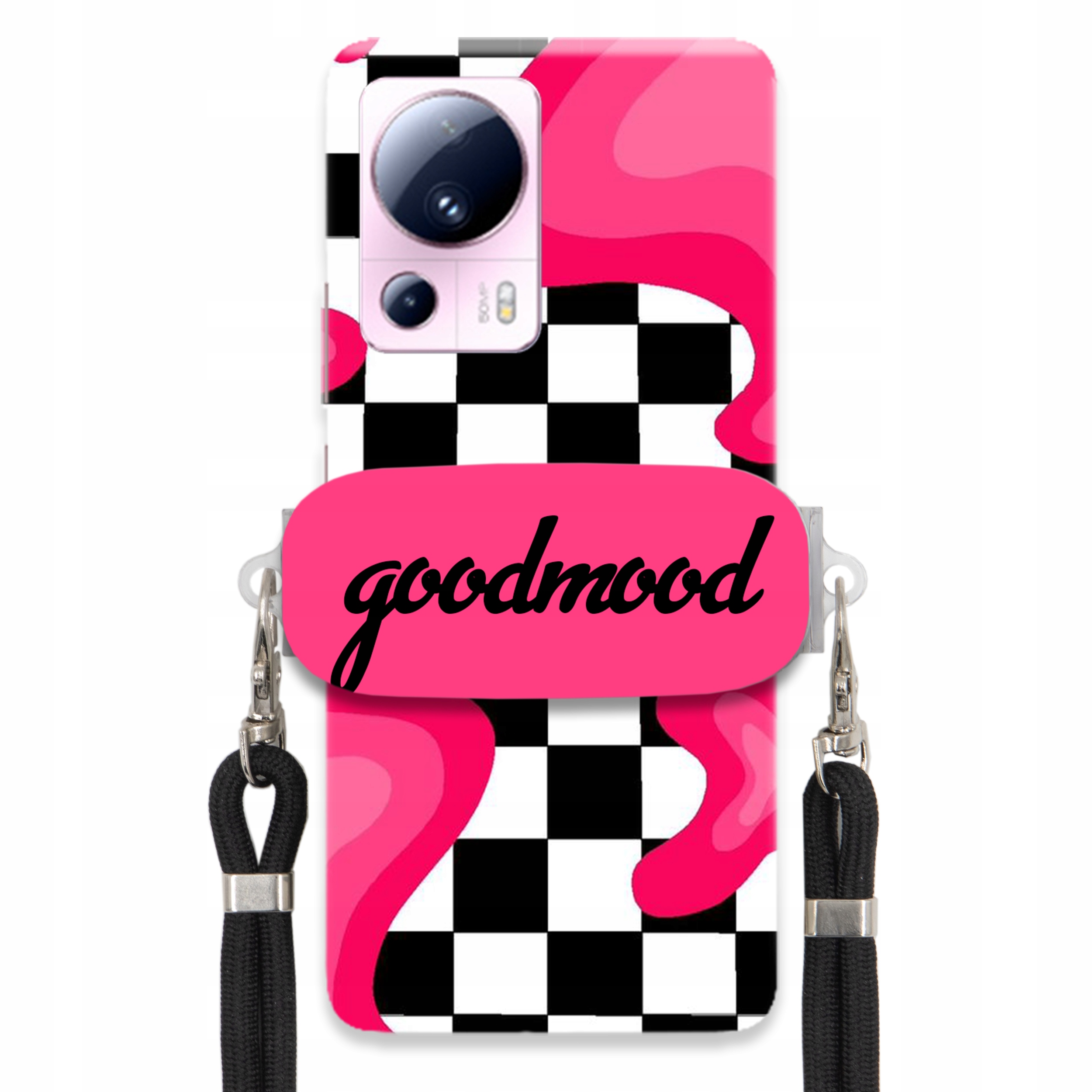 Puzdro Pre Xiaomi 13 Lite Sada Case Držiak Vodítko Čierna Pre Teen Splash