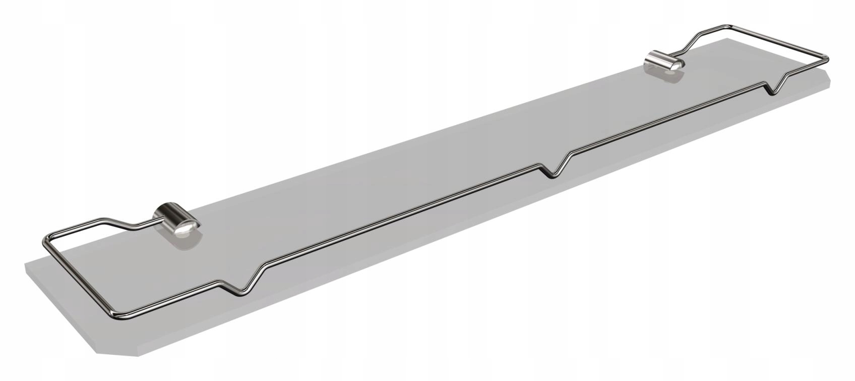 

Półka do łazienki pod lustro szklana chrom 60 cm