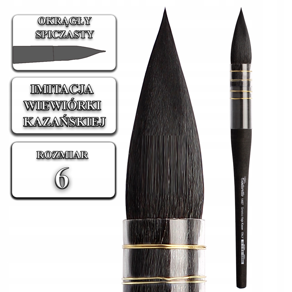 Štětec kulatý syntetická veverka 14076