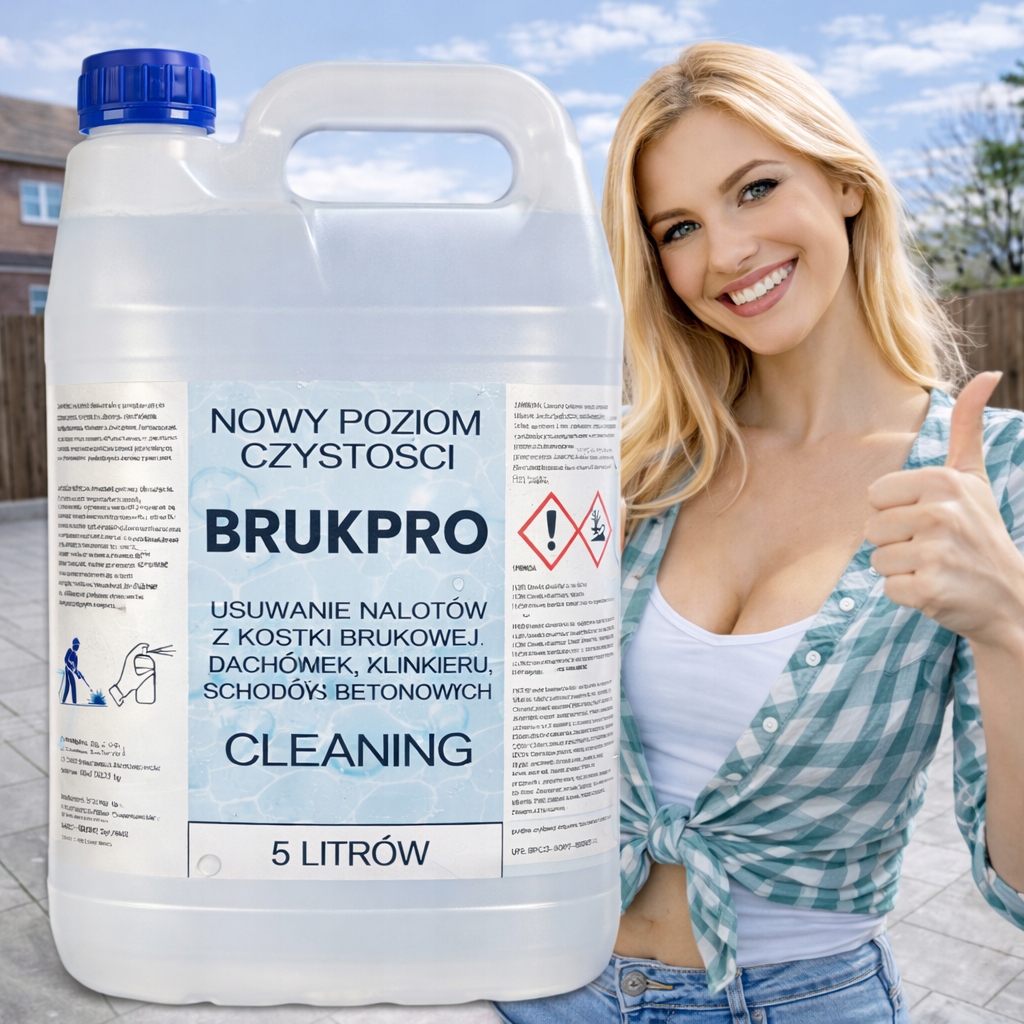 Płyn Do Mycia Kostki Brukowej I Kamienia Skuteczny Na Mech Preparat BrukPro