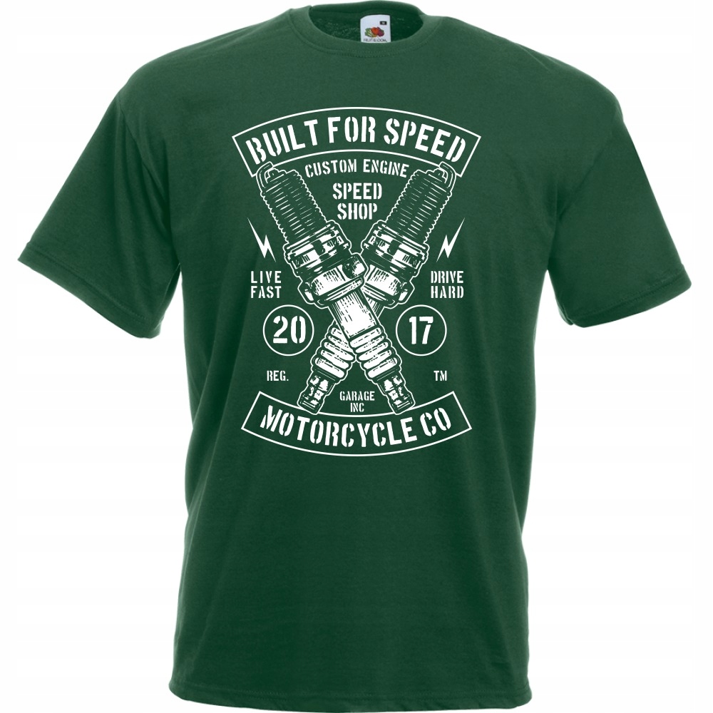 

Koszulka speed silnik motocykl motor XL butelkowa