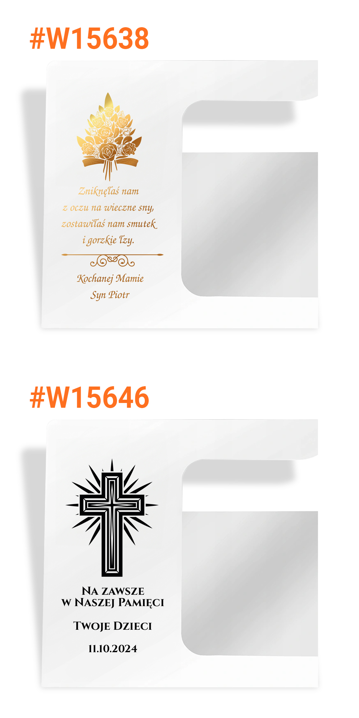 Podstawka pod znicz STATUETKA DEDYKACJA LAMPION Długość 18 cm