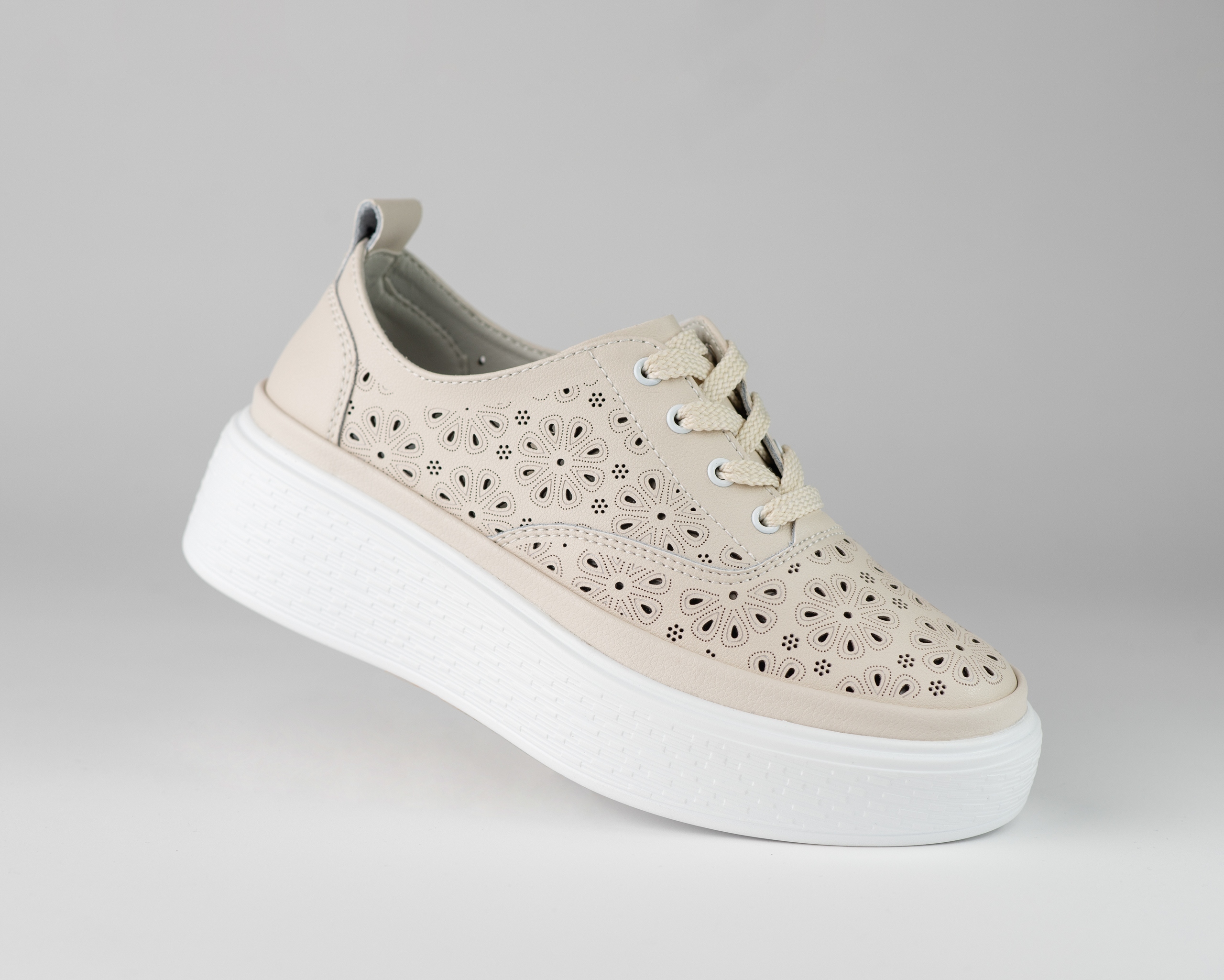 Tenisky Goodin GD-SW-4004 ažurové, béžové, sportovní, velikost 41