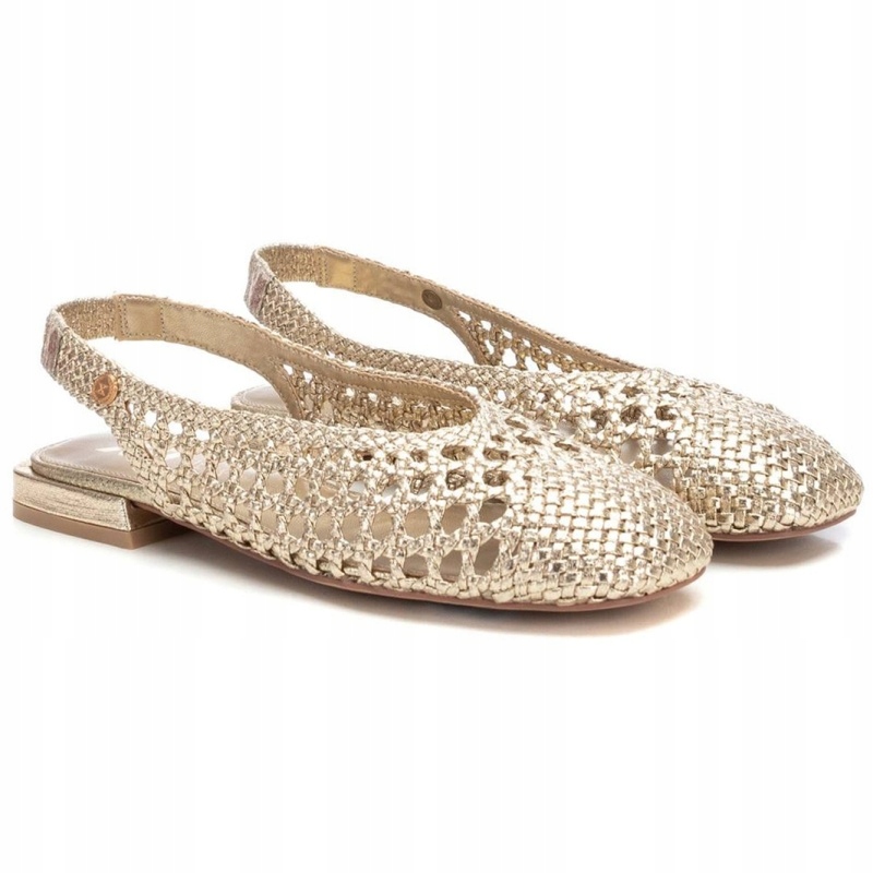 Dámské sandály Xti 143792 Z.tex. Oro bez podpatku zlaté Eko Kůže Vel. 37