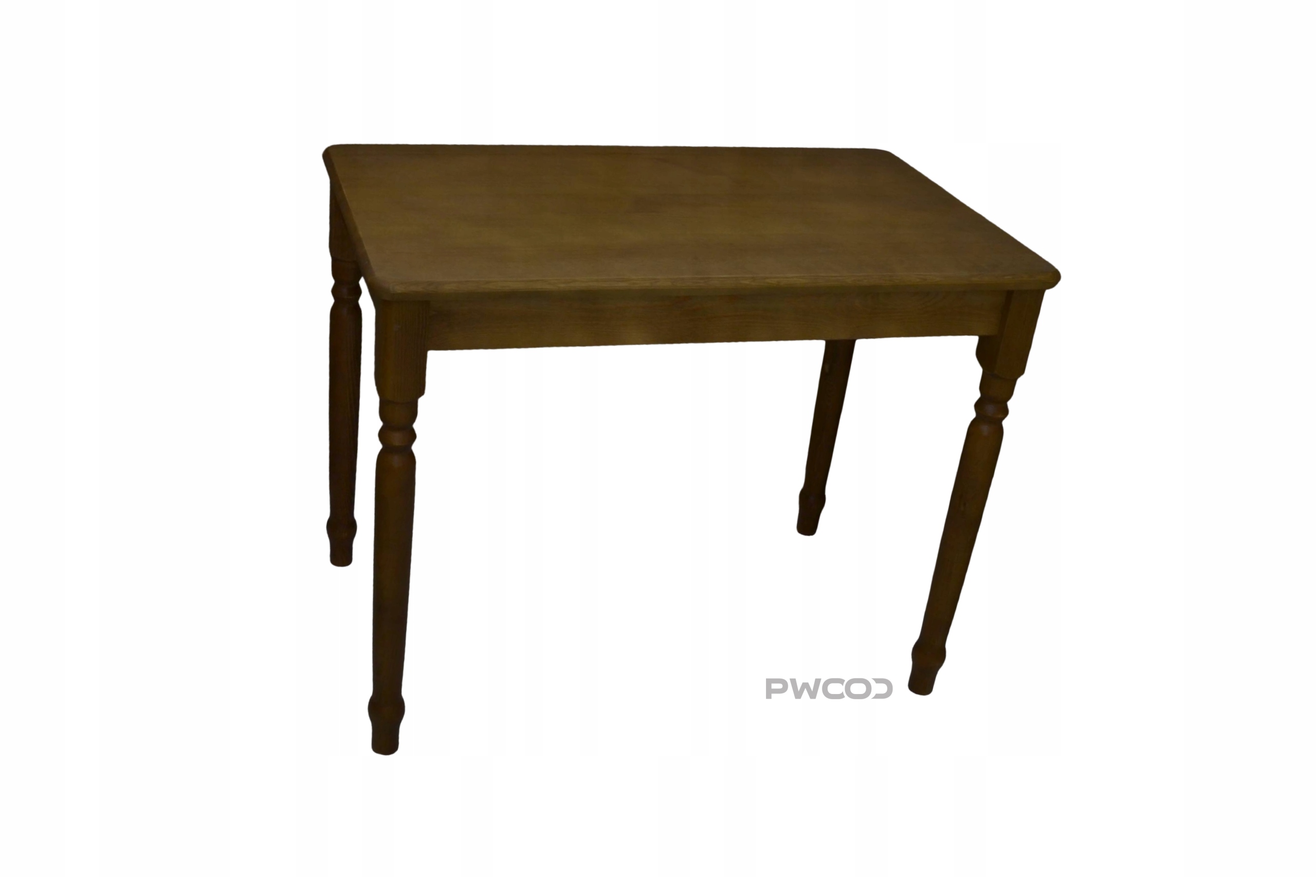 Dřevěný Stůl z borovice, barva dub, 80 x 60 cm, soustružený