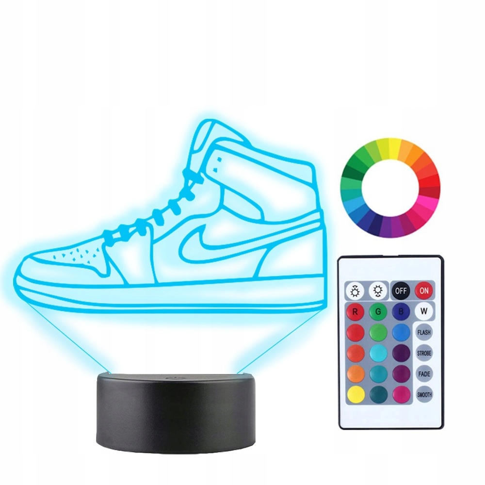 

Lampka Nocna 3D Led But Nike Snackers Imię Grawer