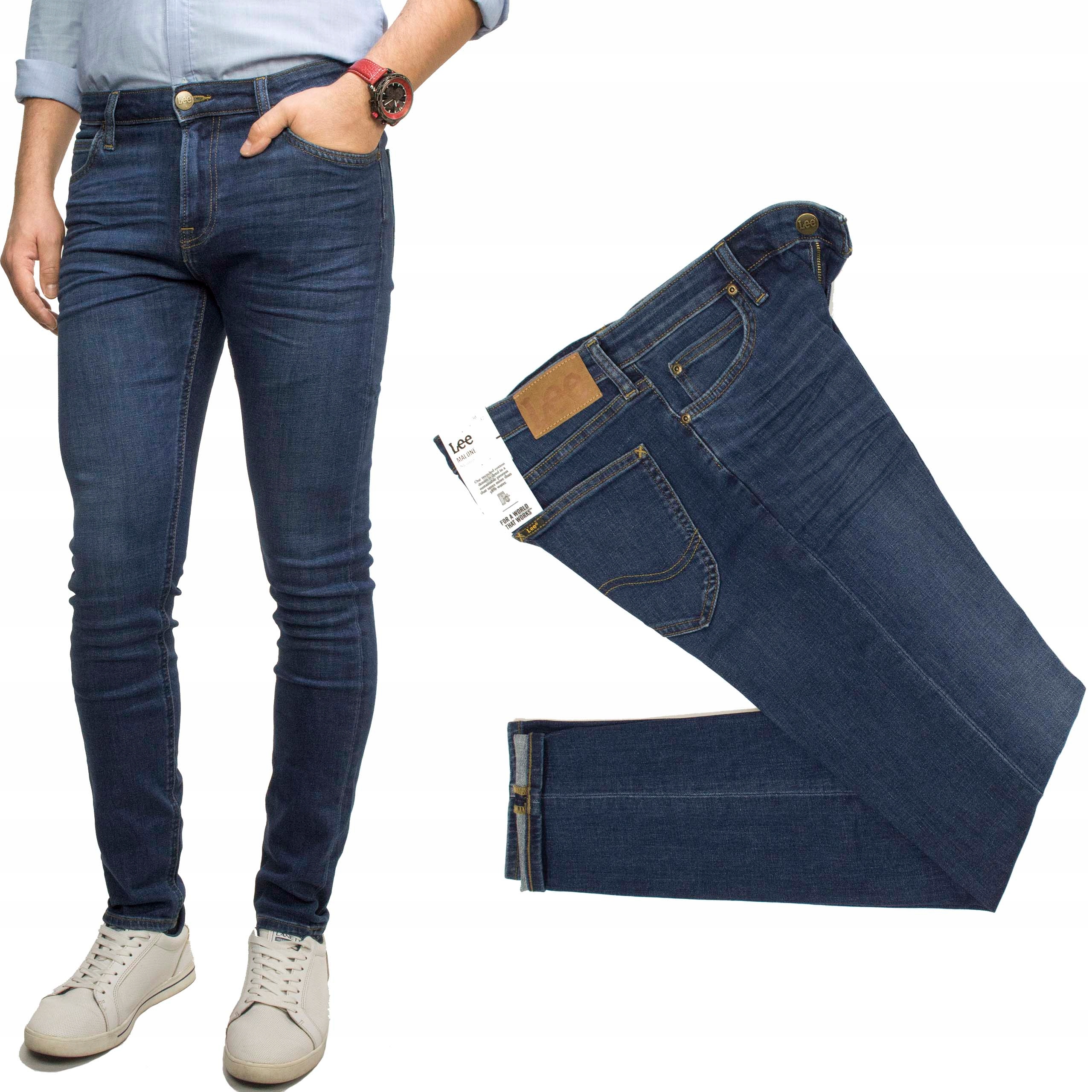 Lee Malone Dark Martha pánské džíny slim fit W36 L34