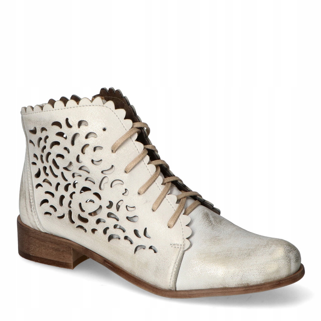 Kotníkové Boty Nicole 2871/004 Zlaté přetíratelné 39