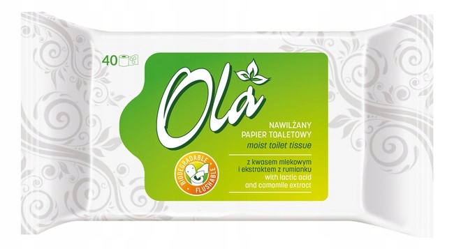 

Ola Nawilżany papier toaletowy Rumianek 40szt