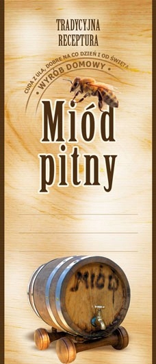 

Etykiety na miód pitny (50szt) wzór EA2