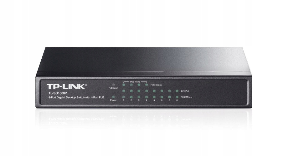 TP-Link TL-SG1008P/ switch 8x 10/100/1000Mbps/ 4x PoE/ 55W
