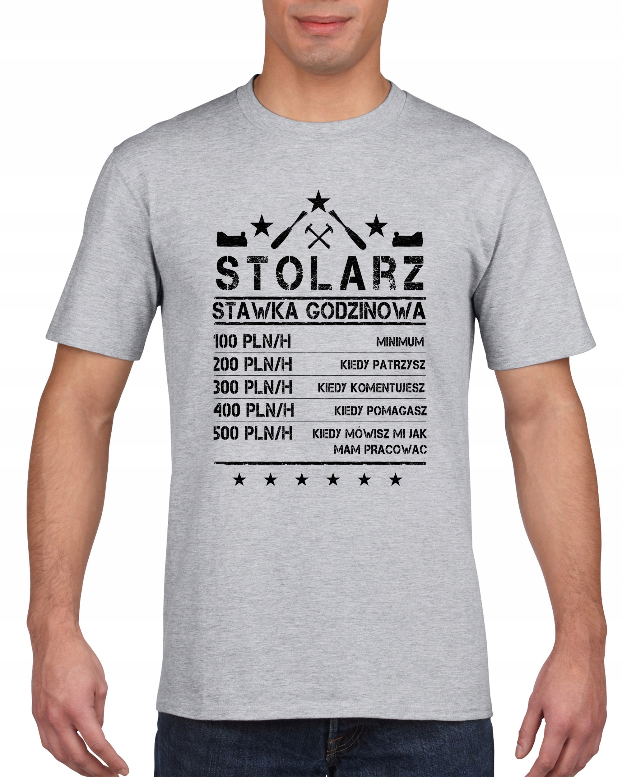 

Koszulka męska Stolarz stawka godzinowa S