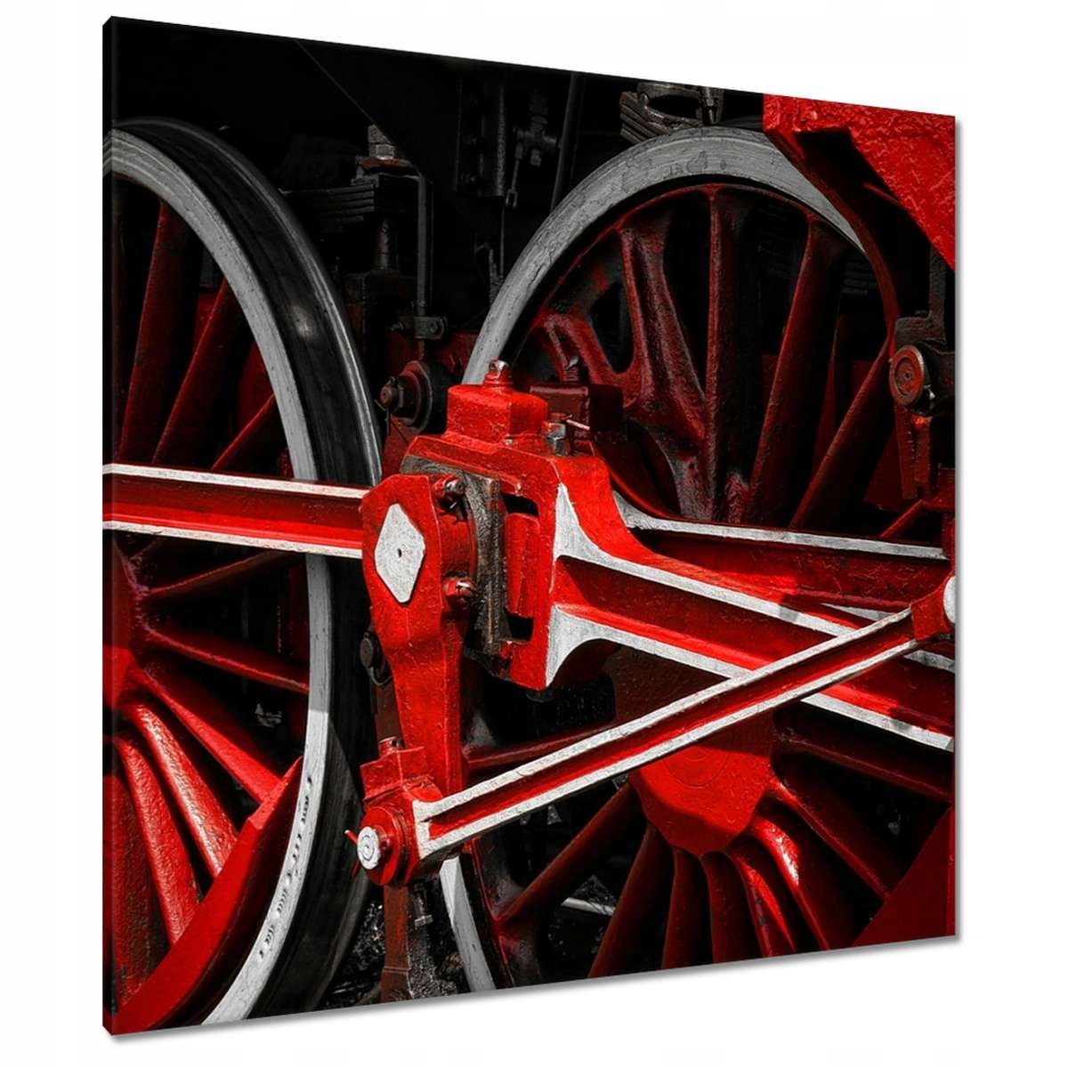 Obrazy 90x90 Červené kola parníku