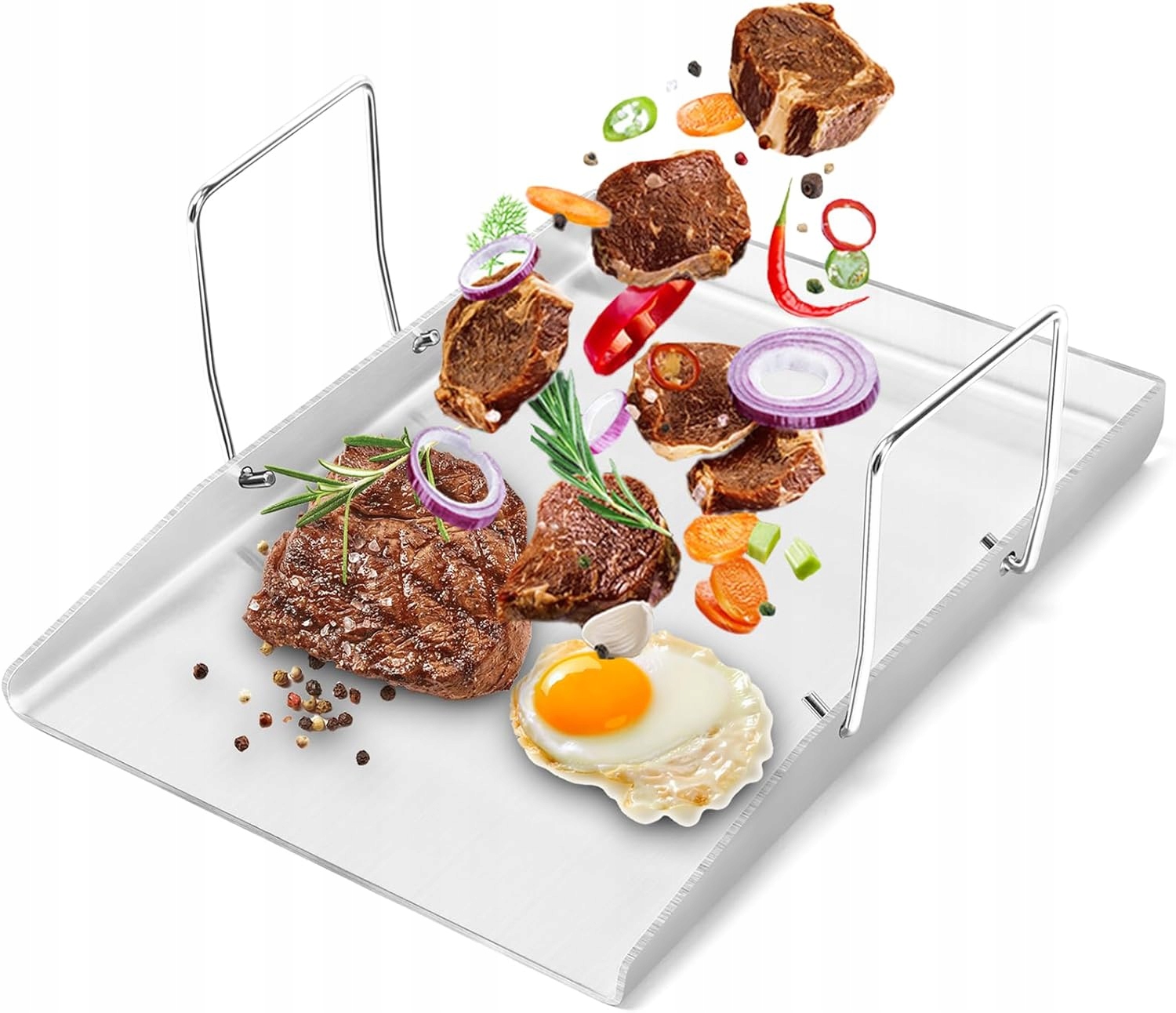 Gftime Univerzálna Grilovacia Doska Nerezová Oceľ 40 x 30 cm