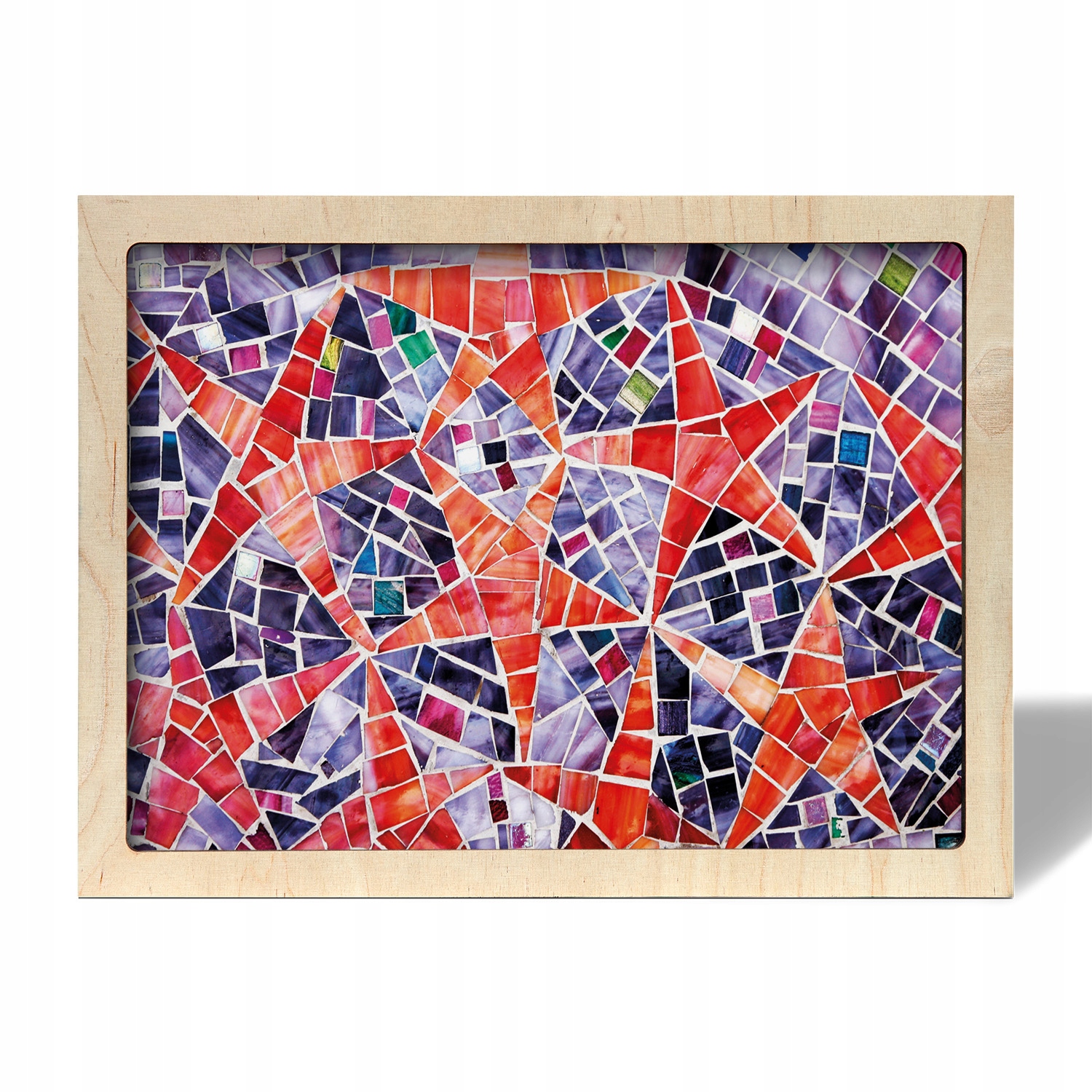Fotoobraz s rámečkem Mozaika vitráž sklo 70x50 cm