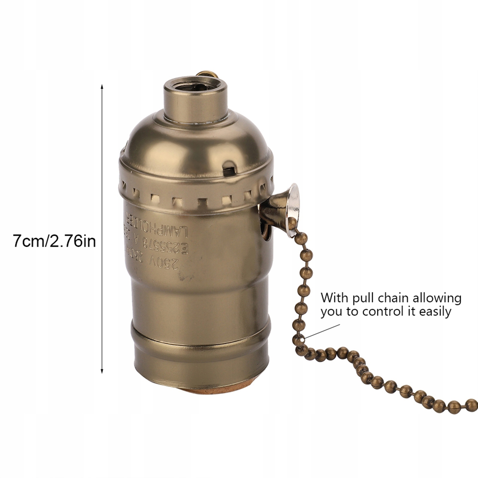 OPRAWKA DEKORACYJNA E27 METALOWA ZŁOTA Rodzaj do programowania i kodowania